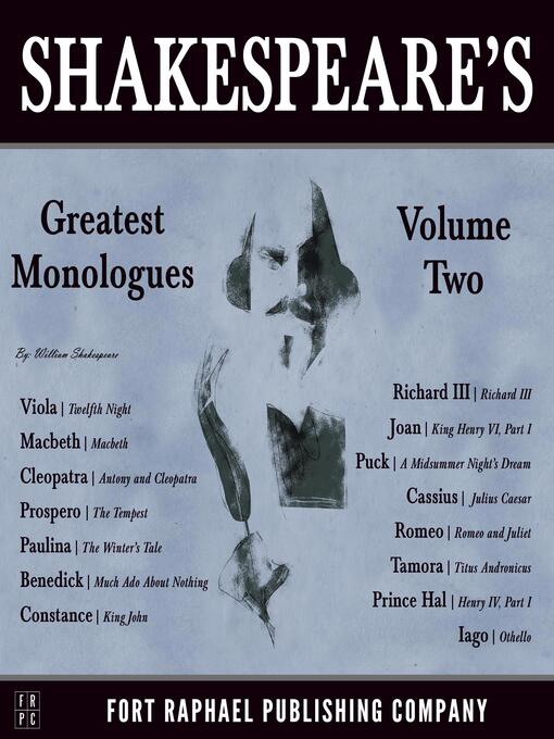 Title details for Shakespeare's Greatest Monologues by William Shakespeare - Wait list